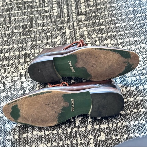 Men’s Steve Madden Dark Brown Chukka Boots Ankle Boots Leather Lace Up size 9 - Picture 4 of 13